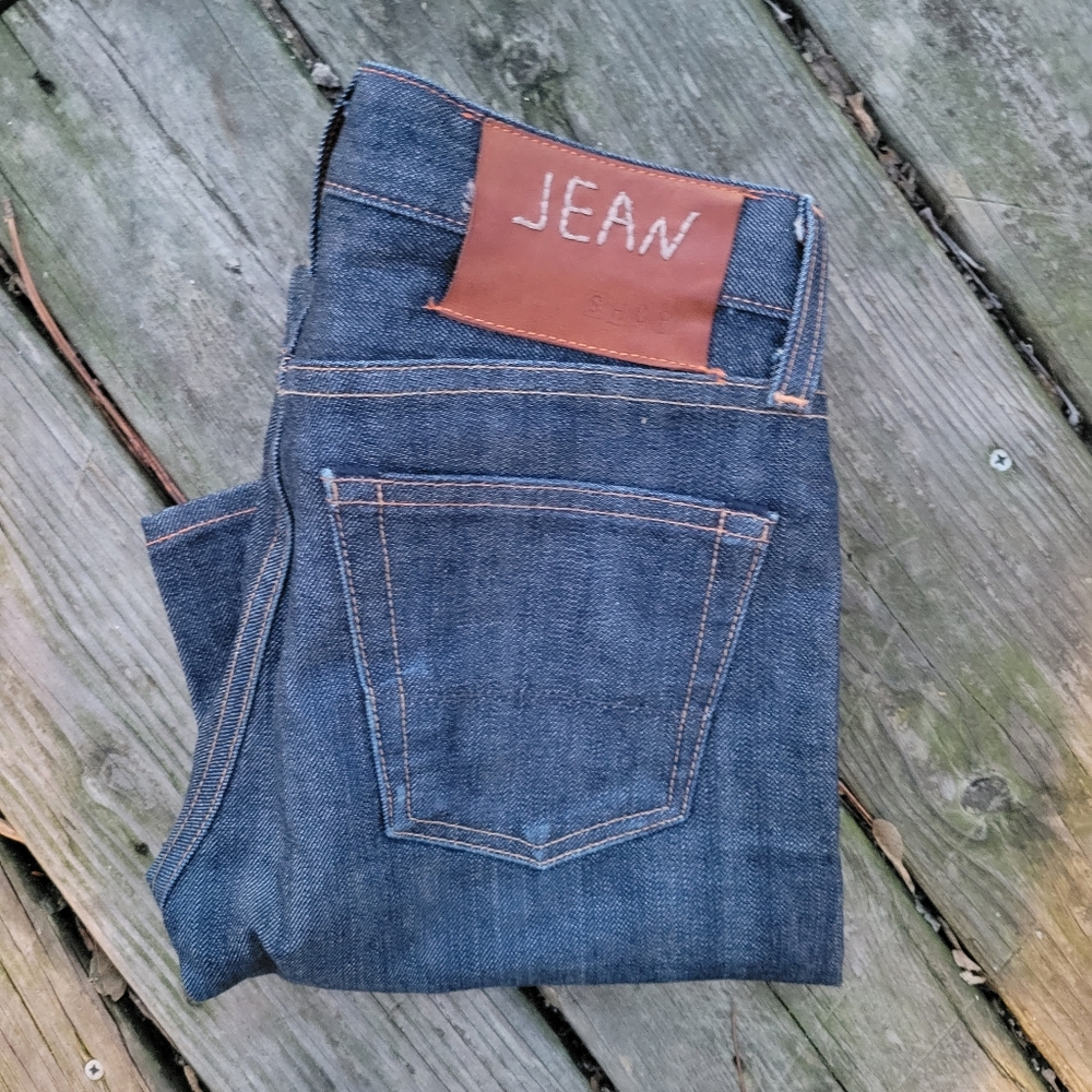 Jean Shop Men’s NYC SELVEDGE Jeans Kip RAW Japanese Orange Selvage MSRP $275